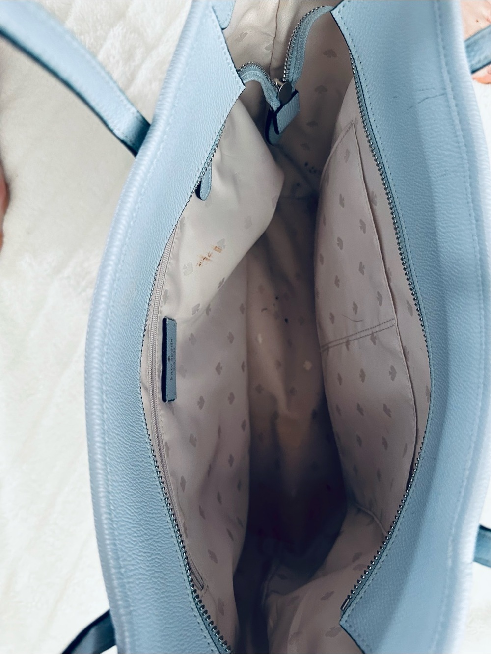 kate spade Light Blue Leather Tote Bag - Picture 3 of 5